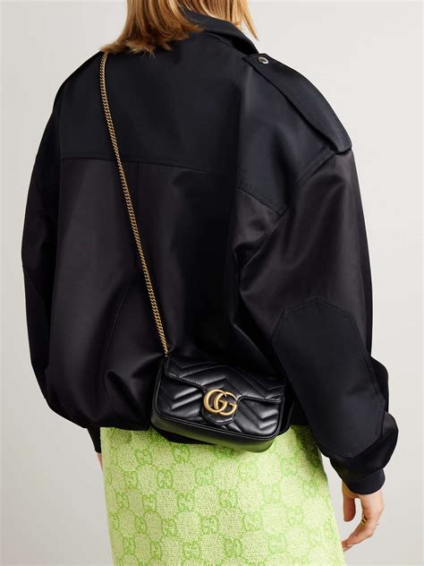 gucci marmont mini quilted leather shoulder bag|gucci marmont mini bag black.